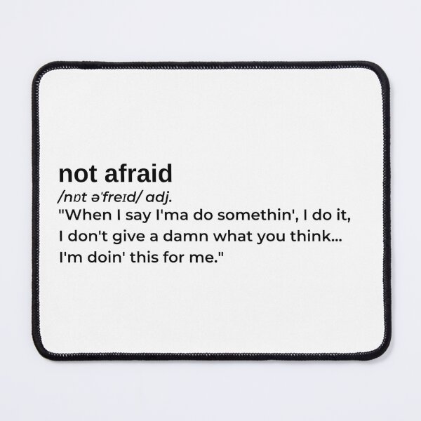 Item preview, Not Afraid by Eminem designed and sold by RapLyricsStore.