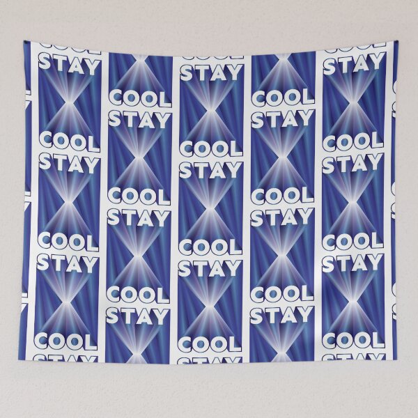 Item preview, Stay Cool 3D text blue hour glass 3D background designed and sold by hockeng.