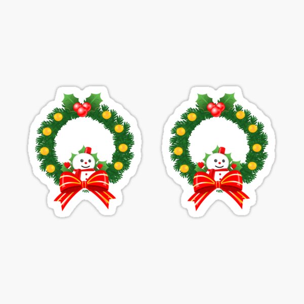 "Women's wreath boobs funny christmas gag" Sticker for Sale by