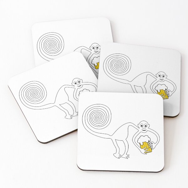 Item preview, Monkey with beer and beer belly designed and sold by siloto.