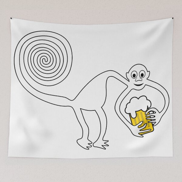 Item preview, Monkey with beer and beer belly designed and sold by siloto.