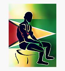 Custom Stencil Man (Guyana) Photographic Print