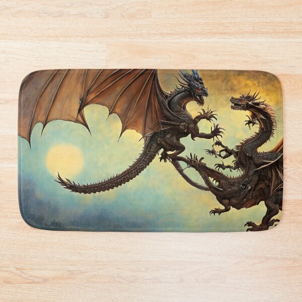 Item preview, Epic and bloody battle of monstrous dragons in the sky designed and sold by antonioruiz.