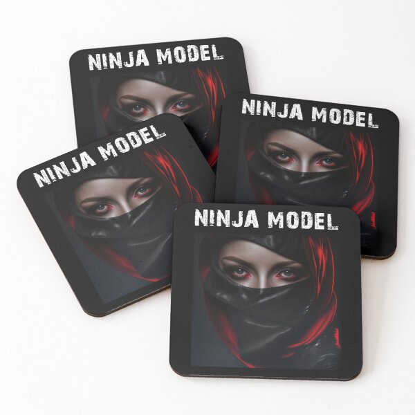 Item preview, Masked Female Ninja Model – Fashion Model Ninja Woman Warrior designed and sold by MadeByRobots.