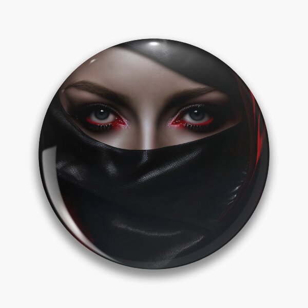 Item preview, Masked Female Ninja Model – Fashion Model Ninja Woman Warrior designed and sold by MadeByRobots.