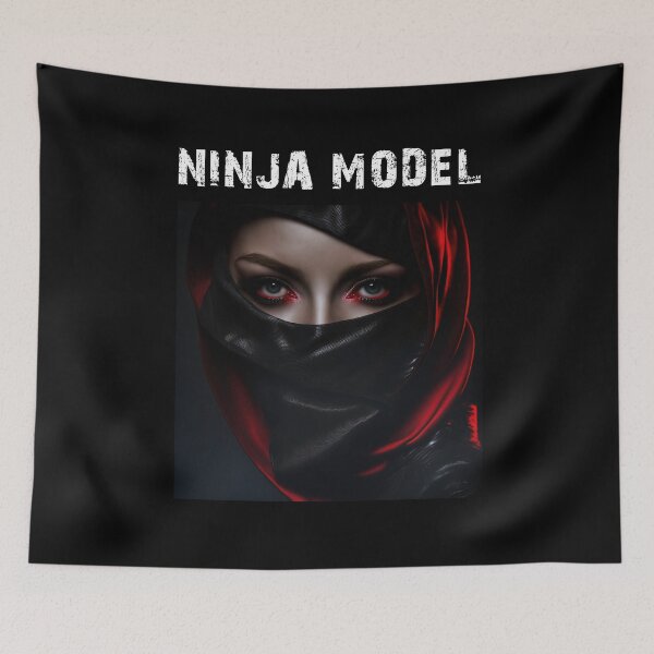 Item preview, Masked Female Ninja Model – Fashion Model Ninja Woman Warrior designed and sold by MadeByRobots.