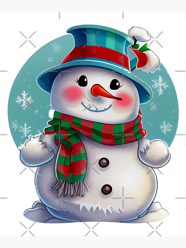Christmas Snowman - Sticker by ABArtByAlexST