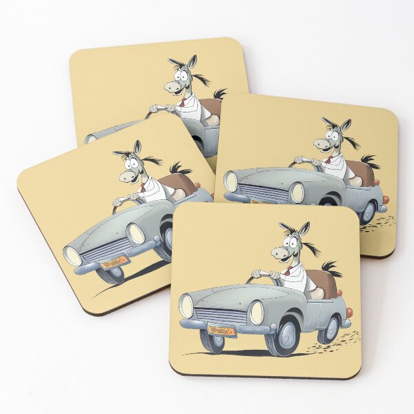 Item preview, Donkey is driving a car  designed and sold by KOTOdesign.