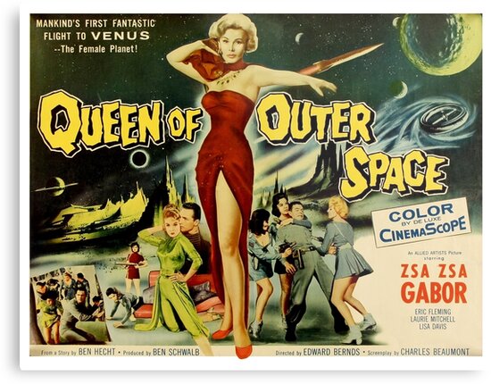 Queen Of Outer Space Old Sci Fi Movie Metal Prints By