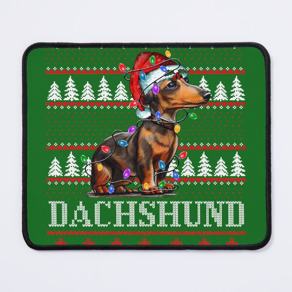 Item preview, dachshund ugly christmas sweater - dachshund lover xmas ugly pajama - dachshund through the snow designed and sold by wear4gamers.