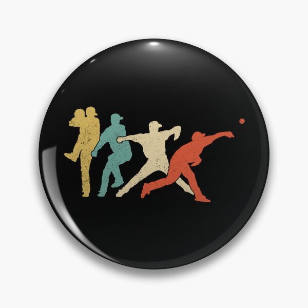 Artikelvorschau, Baseball Pitcher Gift Retro Vintage Style 60s 70s 80s Sunset Vibe Colorful entworfen und verkauft von Sergey S.