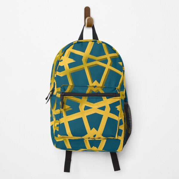 Item preview, Gold and Teal Chain Art Deco Pattern designed and sold by ScaleDesigns.