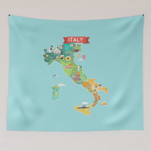 Item preview, Map of Italy designed and sold by Antikwar.