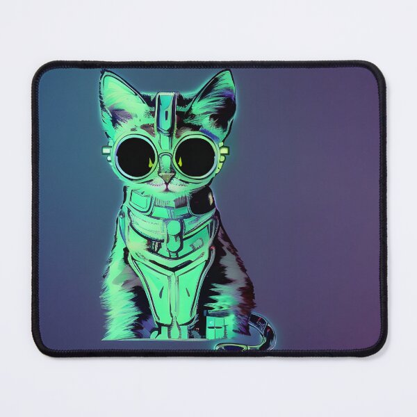 Aperçu de l'œuvre Chaton cyberpunk créée et vendue par Kat Sanchez.
