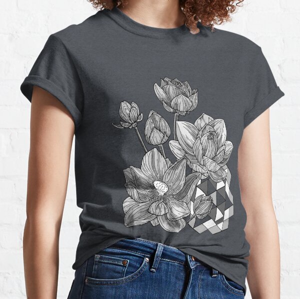 Geometric Nature - Floral Illustration Classic T-Shirt