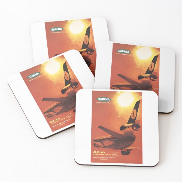 Item preview, SABENA DC-10 Sunset Vintage Travel Poster 80's designed and sold by Mitch-Angelo.