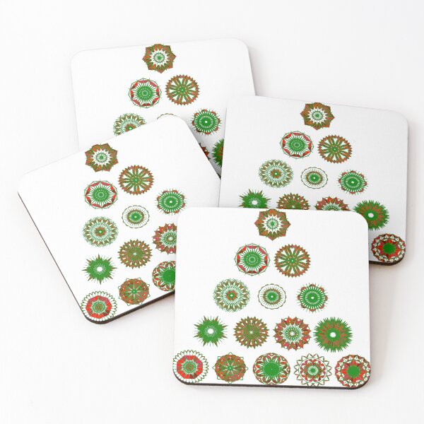 Item preview, Festive medium tree set unique design W5.2 designed and sold by fishpressink.