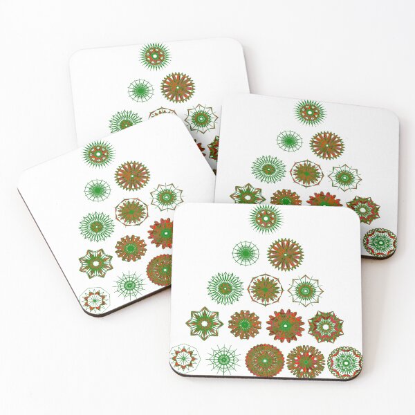 Item preview, Festive medium tree set unique design W5.3 designed and sold by fishpressink.