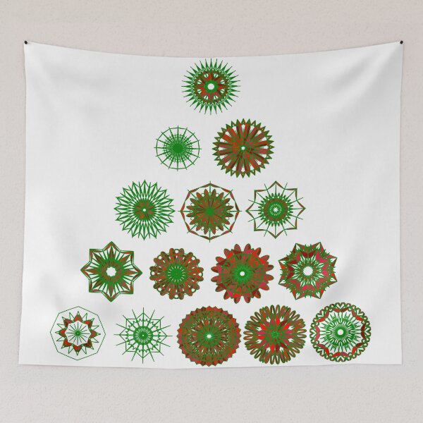 Item preview, Festive medium tree set unique design W5.3 designed and sold by fishpressink.