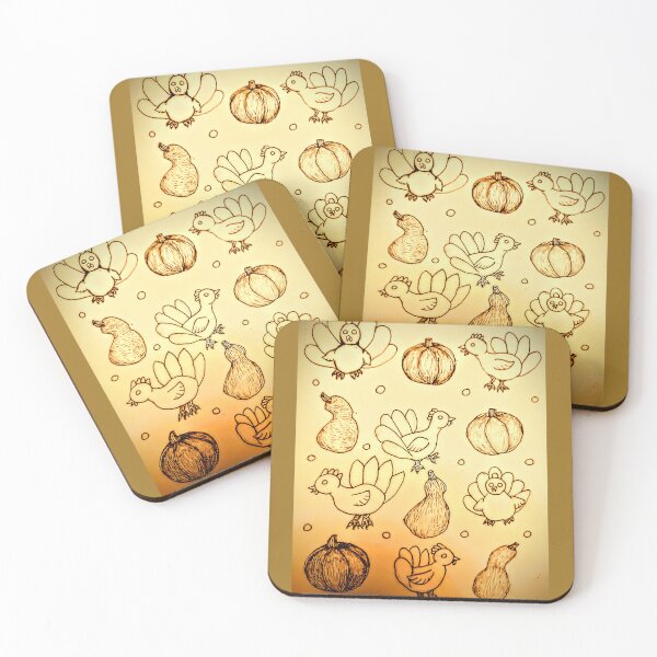 Item preview, Harvest Turkeys in soft brown  designed and sold by Ivy-Bindig.