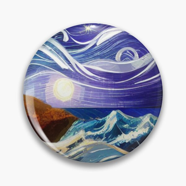 Item preview, Ocean Waves Moonlight Painting Series - Painting 11 -Throw Pillows and Prints.  designed and sold by ScatterHub.