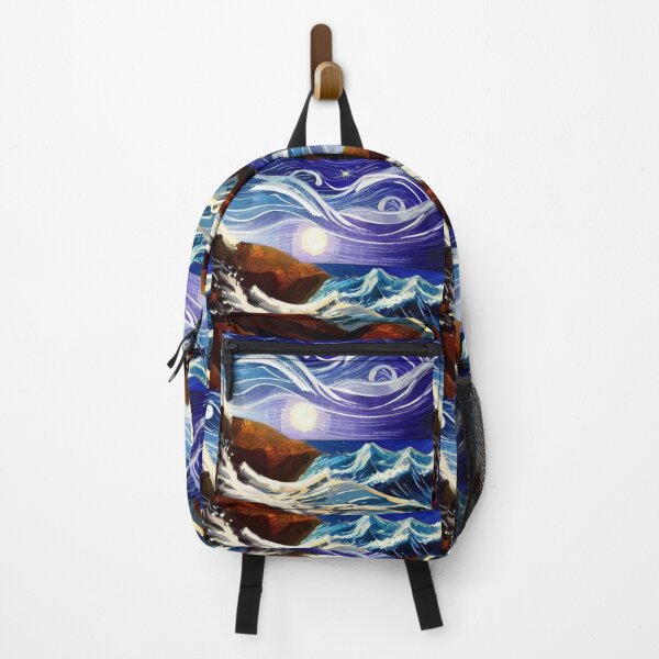 Item preview, Ocean Waves Moonlight Painting Series - Painting 11 -Throw Pillows and Prints.  designed and sold by ScatterHub.