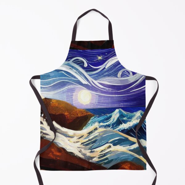 Item preview, Ocean Waves Moonlight Painting Series - Painting 11 -Throw Pillows and Prints. designed and sold by ScatterHub.