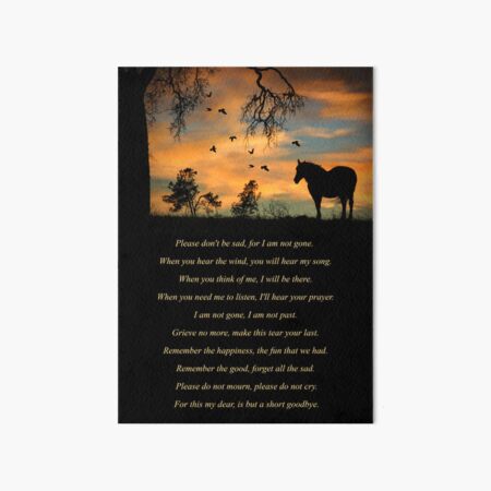 Item preview, Horse Memorial Spiritual Poem Horse in Sunset Tribute designed and sold by Stephanie Laird.