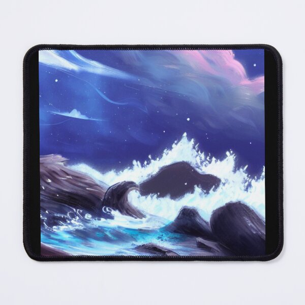 Item preview, Ocean Waves Moonlight Painting Series - Painting 12 -Throw Pillows and Prints. designed and sold by ScatterHub.