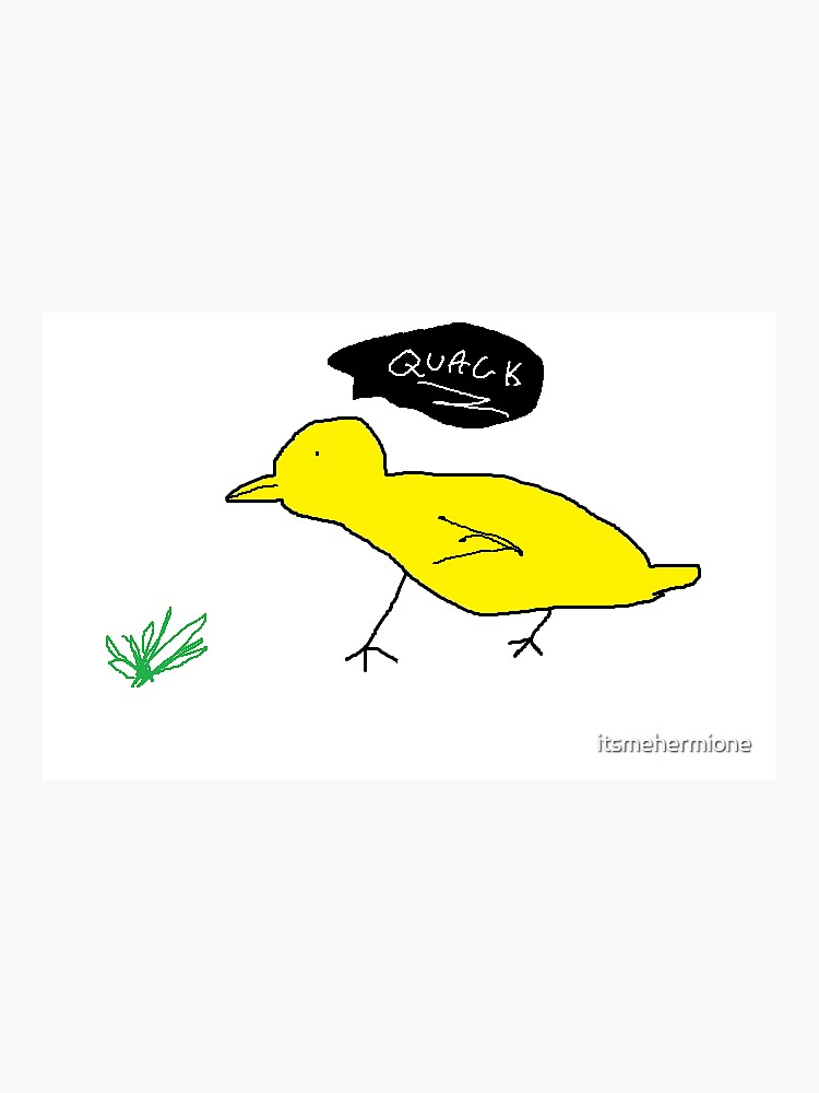 "Yellow Duck Quacking" Sticker for Sale by itsmehermione Redbubble