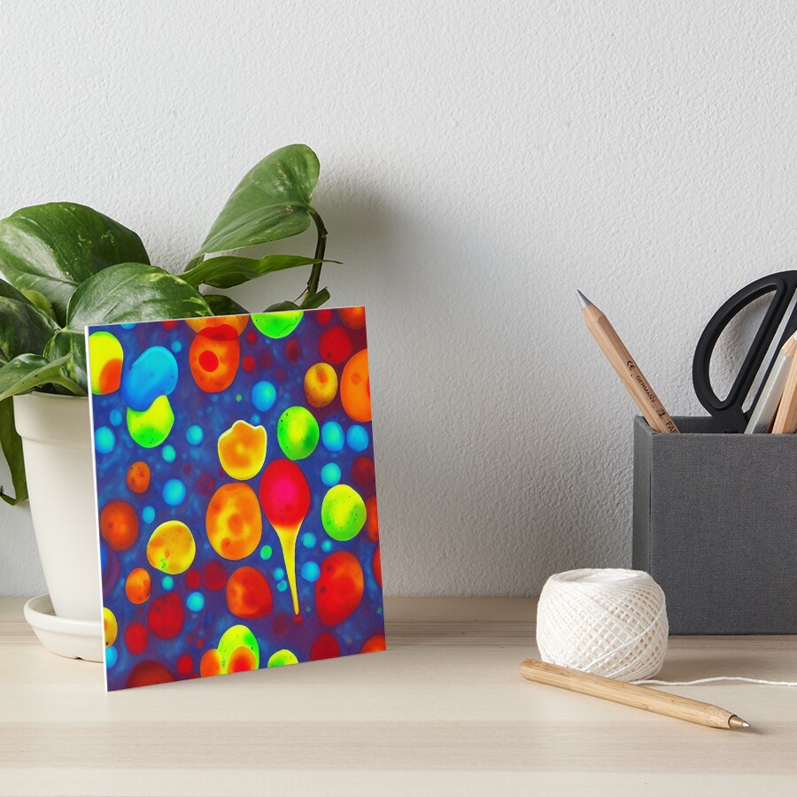 "Psychedelic Groovy Lava Lamp Blob Design, Lava Blobs " Art Board Print