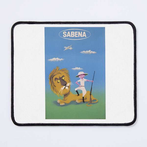 Item preview, SABENA Funny Drawing of Africa Vintage Travel Print 60's designed and sold by Mitch-Angelo.