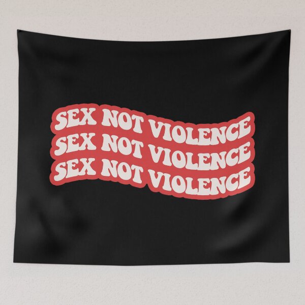 Item preview, Sex Not Violence (vintage red) designed and sold by sarascoprox.