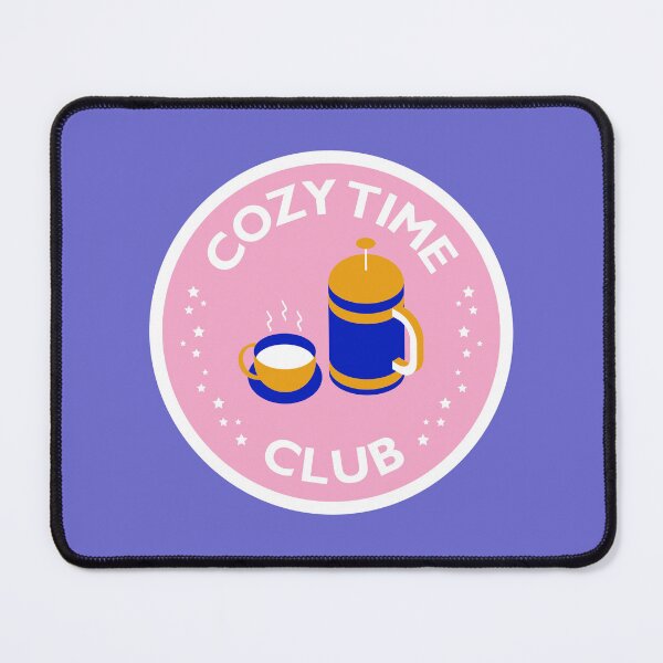 Item preview, Cozy Time Club Pink/Purple Badge designed and sold by Pantonia.