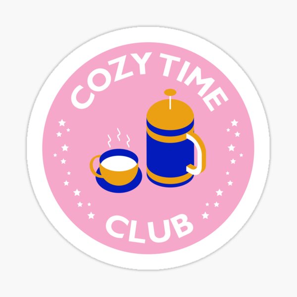 Vista previa del artículo con la obra «Insignia rosa/morada de Cozy Time Club», diseñado y vendido por Pantonia.