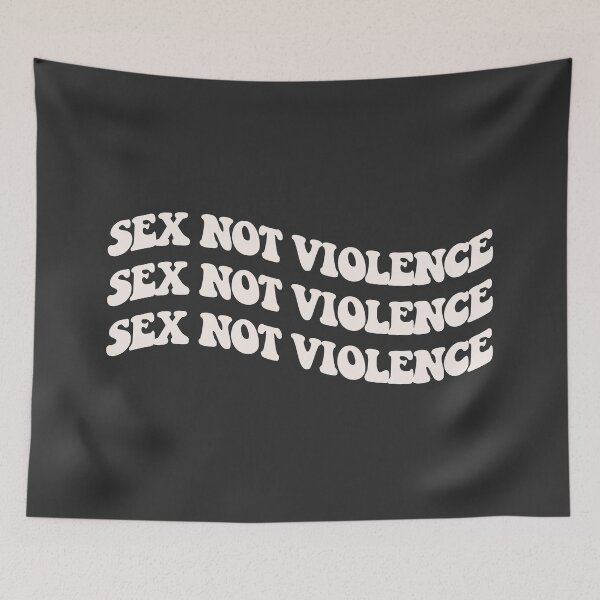 Item preview, Sex Not Violence (black) designed and sold by sarascoprox.