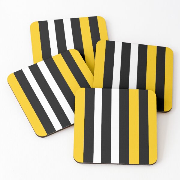 Item preview, Vertical Line Pattern Yellow Black and White Colors designed and sold by Cultradesign.
