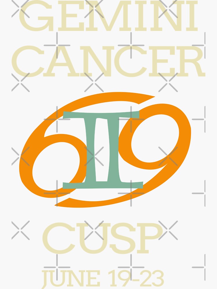 Zodiac Cusp Gemini Cancer June Birthday Sticker