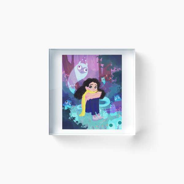 Item preview, Cute girl with magical ghost friends illustration  designed and sold by Yarafantasyart.