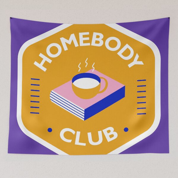 Item preview, Homebody Club Pink/Purple Badge designed and sold by Pantonia.