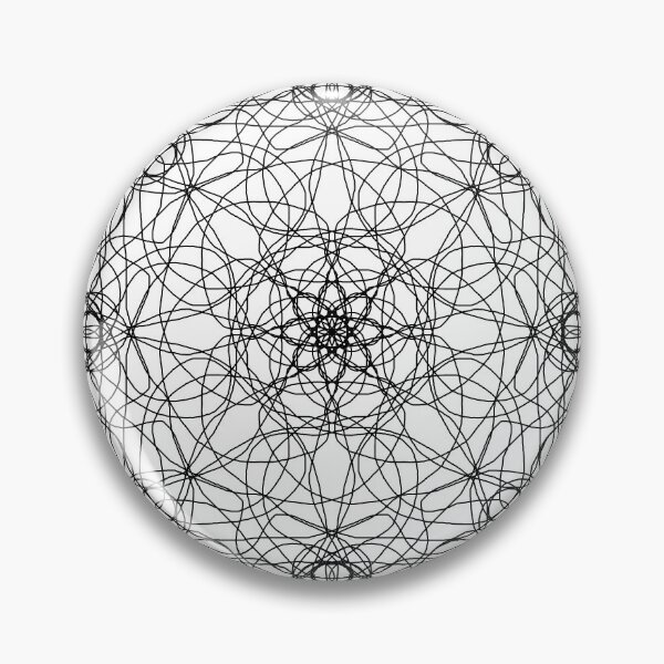 Item preview, Abstract Mandala Black Outline Repeating Pattern Scribble designed and sold by cashewdays.