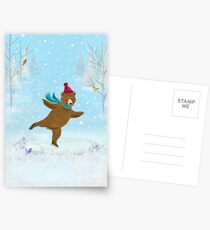 skating bear Postcards