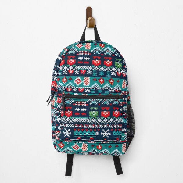 Item preview, Ugly Christmas Sweater Design in Blues Red and Green designed and sold by ClairesPatterns.