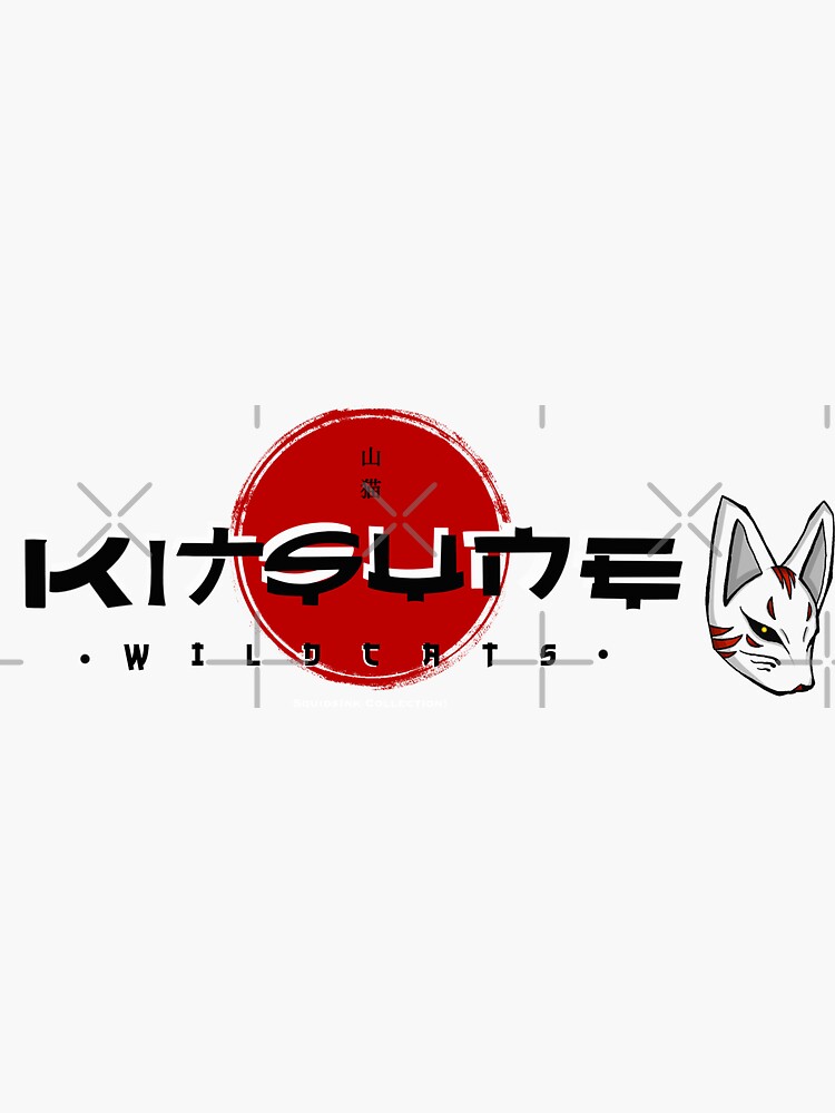 "Kitsune Wildcats (Basic Brand)" Sticker for Sale by SquidsInkorp2