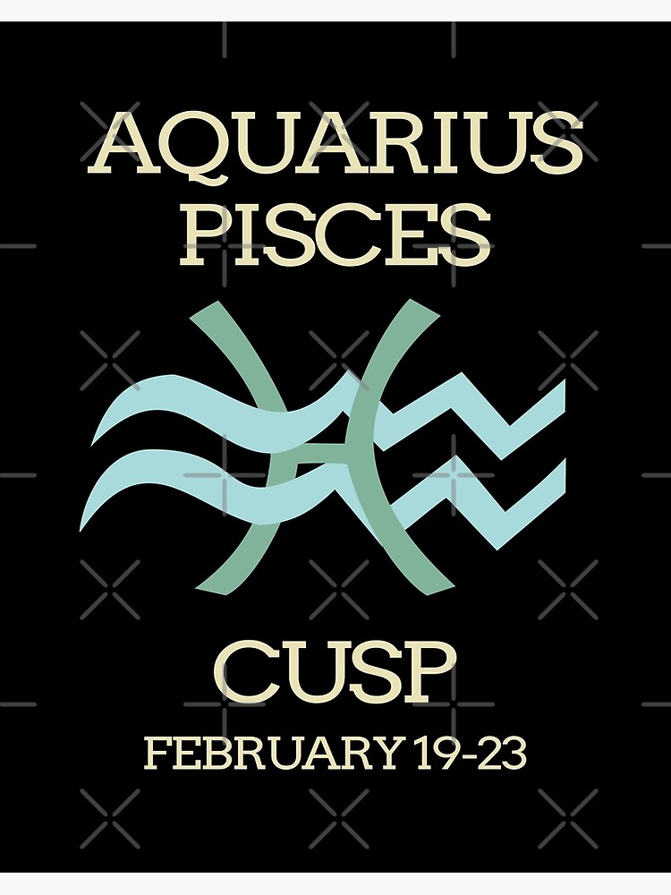 Zodiac Cusp Aquarius Pisces February Birthday Art Board Print