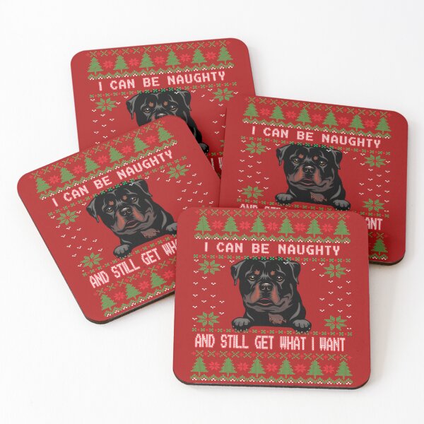 Item preview, I Can Be Naugty Rottweiler Ugly Christmas Sweater Funny designed and sold by Cuddlythopia.