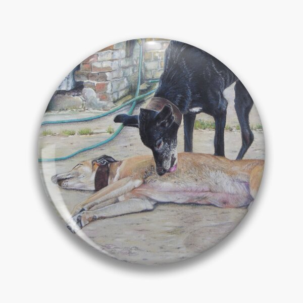 Item preview,  greyhound dogs scenic landscape realist art   designed and sold by pollywolly.