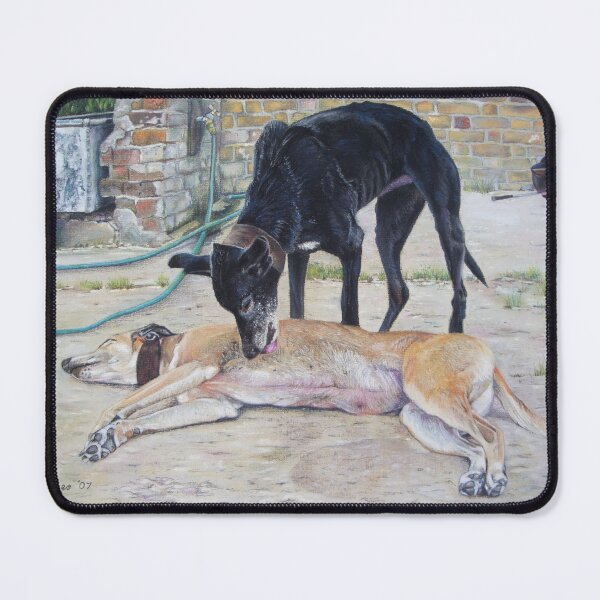 Item preview,  greyhound dogs scenic landscape realist art   designed and sold by pollywolly.