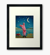 farmer pig Framed Print