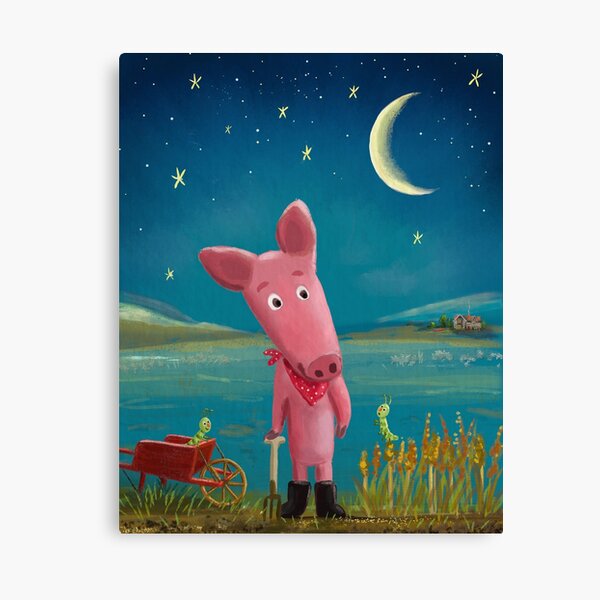 farmer pig Canvas Print